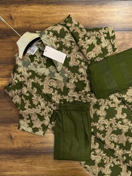 V Neck Vatican Silk Set - VS02