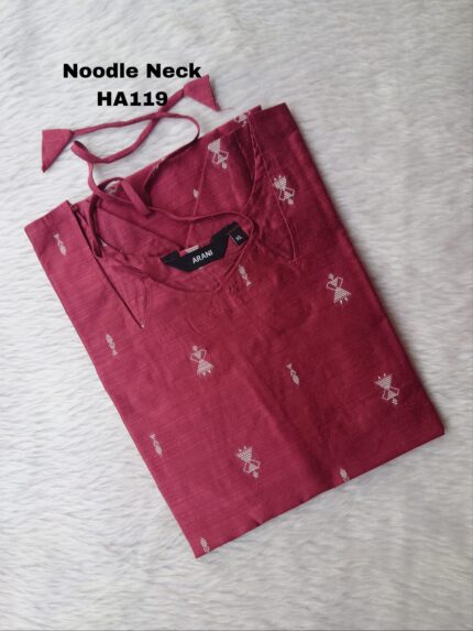 HANDLOOM RAW SILK KURTI -HA119