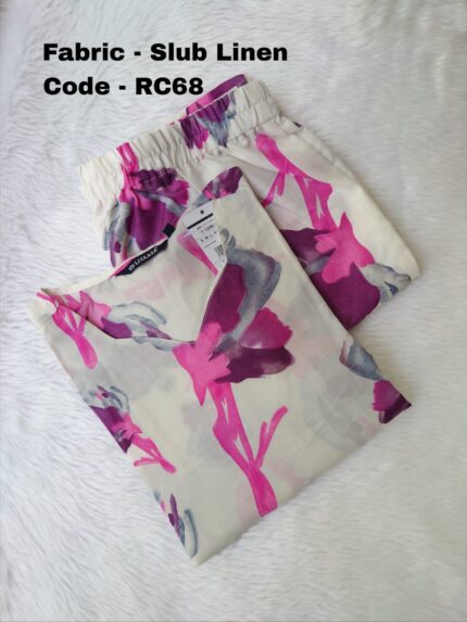 SLUB LINEN KURTI SET-RC68
